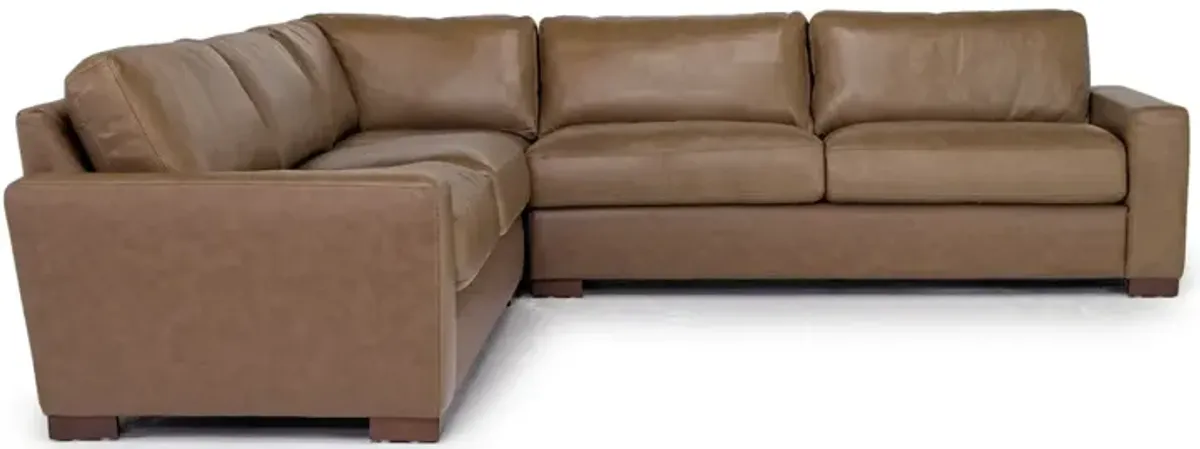 York 3 Piece Sectional in Chestnut