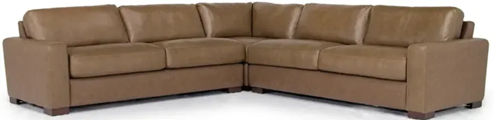 York 3 Piece Sectional in Chestnut