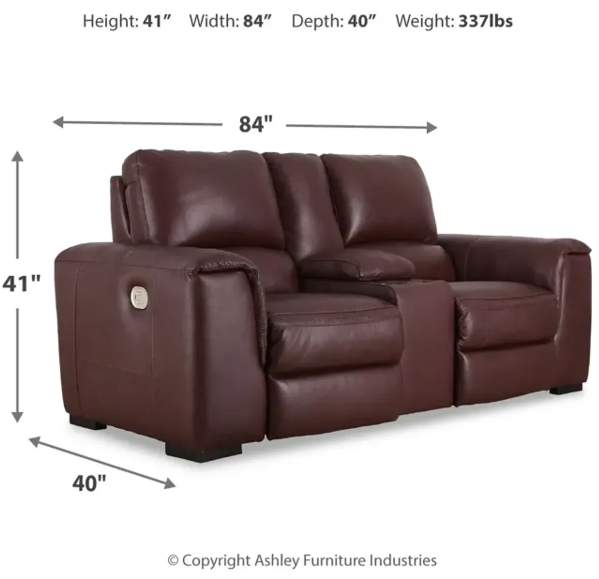 Alessandro Power Reclining Loveseat With Console