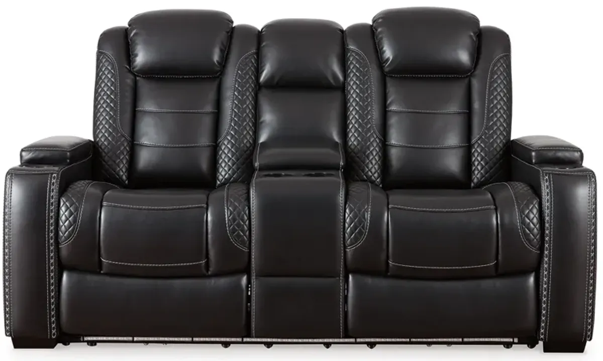 Party Time Power Reclining Loveseat With Console