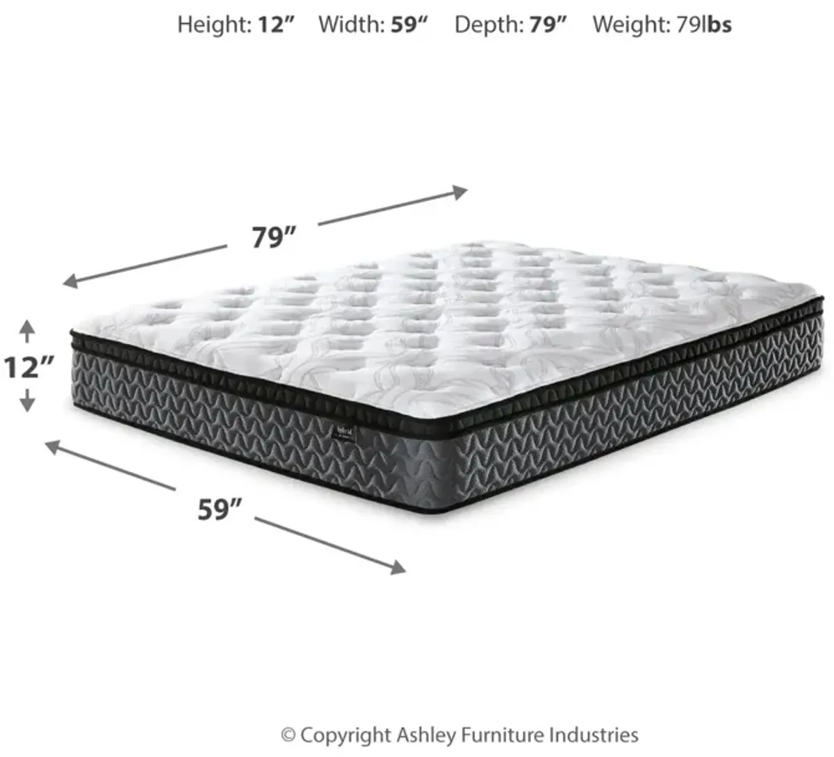 12" Pocketed Hybrid Queen Mattress