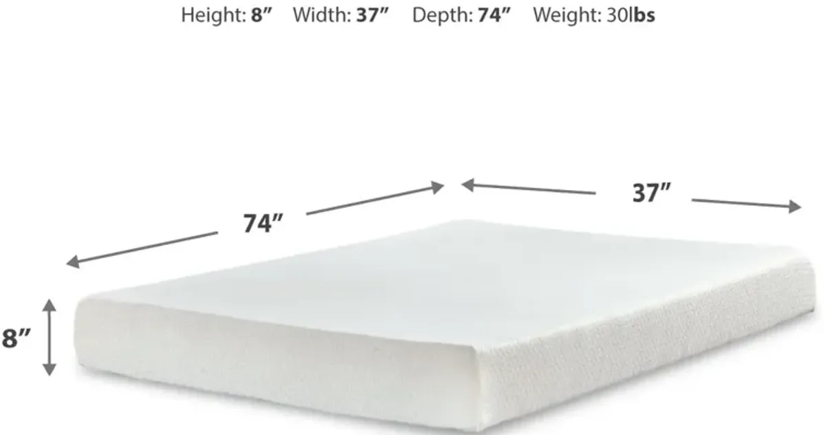 Chime 8 " Memory Foam Twin Mattress In A Box