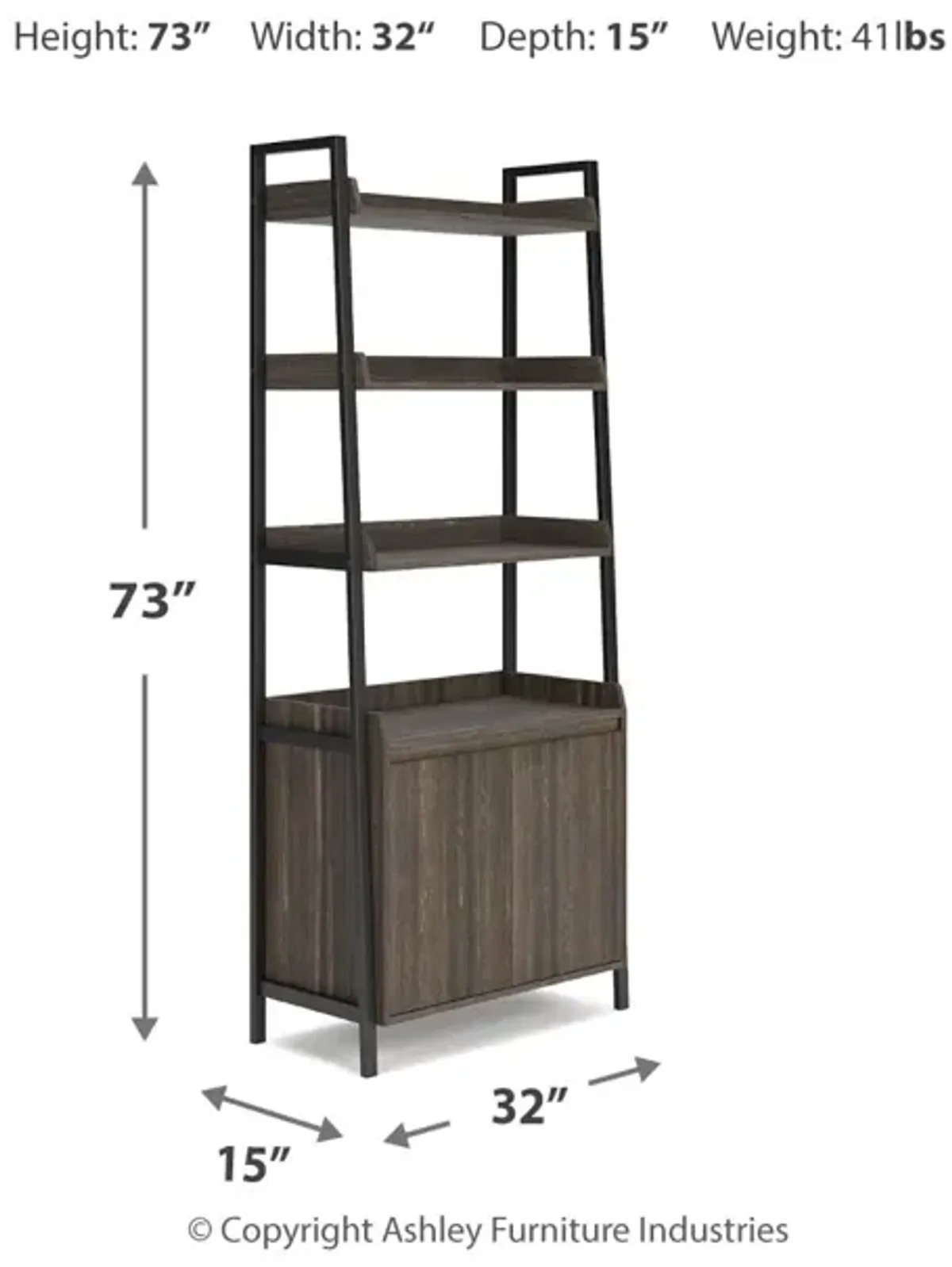Zendex 72" Bookcase