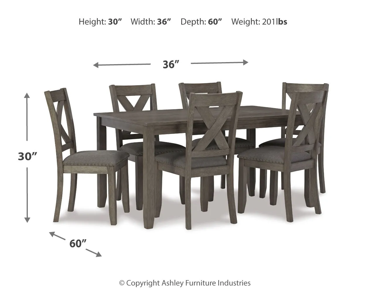 Caitbrook 7-Pc Dining Set