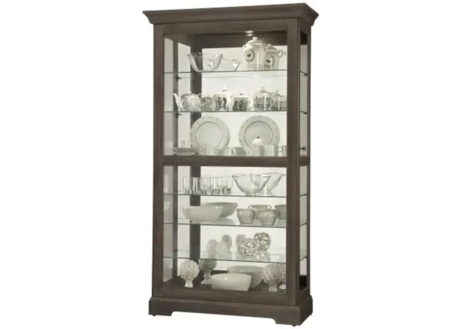 Gable 43" Sliding Door Curio Cabinet