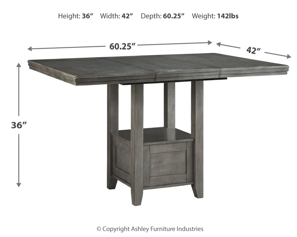 Hallanden Counter Height Dining Extension Table