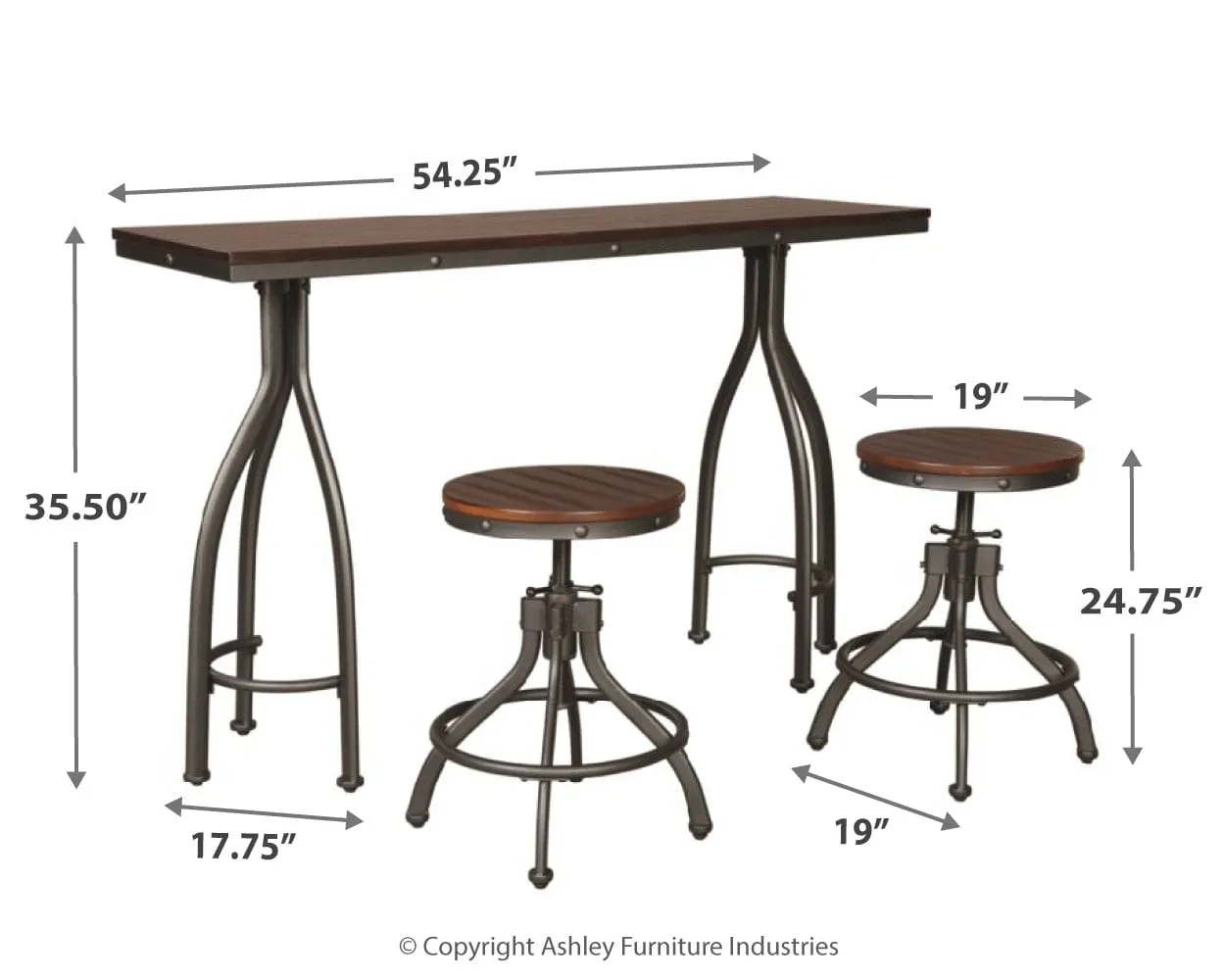 Odium 4-Pc Counter Height Dining Set