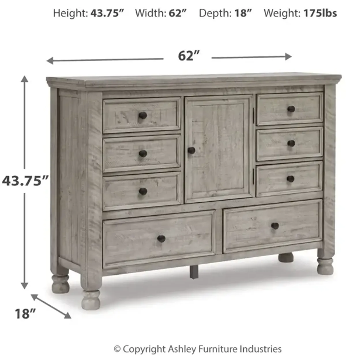 Harrastone 8-Drawer Dresser