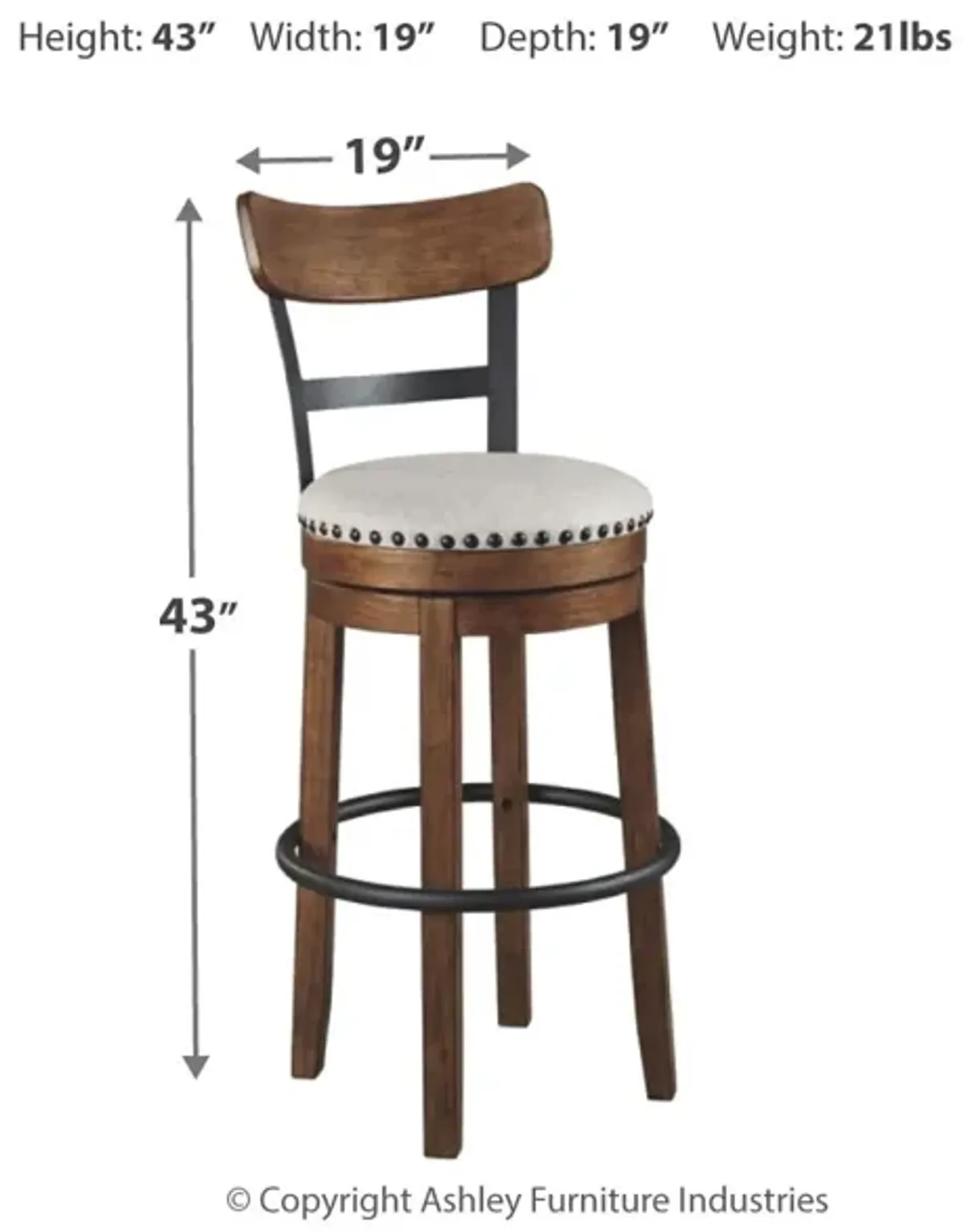 Valebeck Bar Height Bar Stool