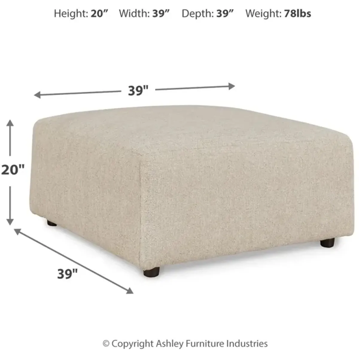 Edenfield Oversized Accent Ottoman