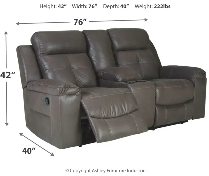 Jesolo Reclining Console Loveseat