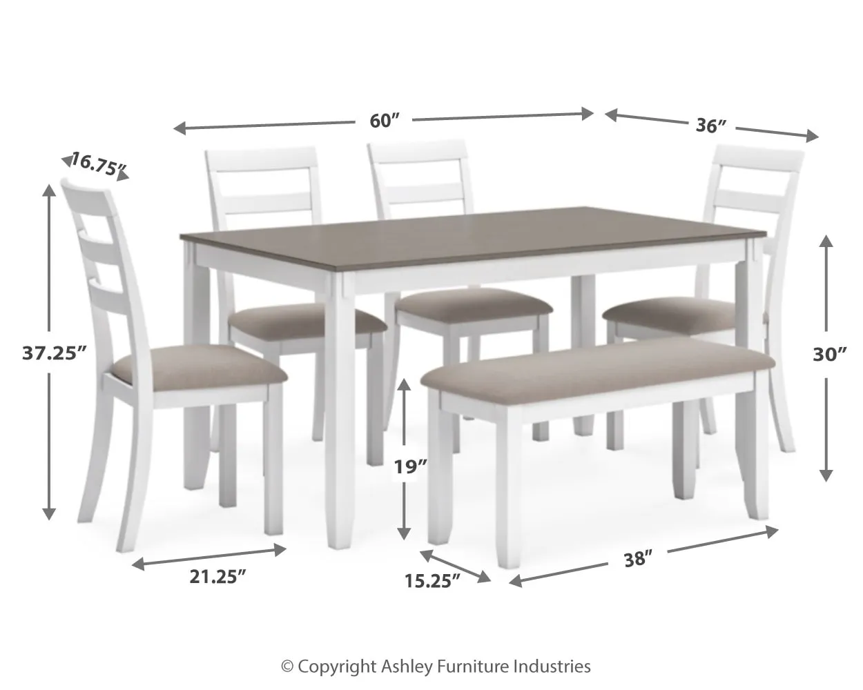 Stonehollow 6-Pc Dining Set