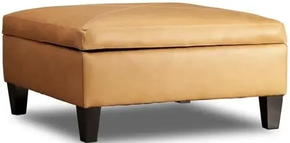 Lexie Leather Storage Ottoman