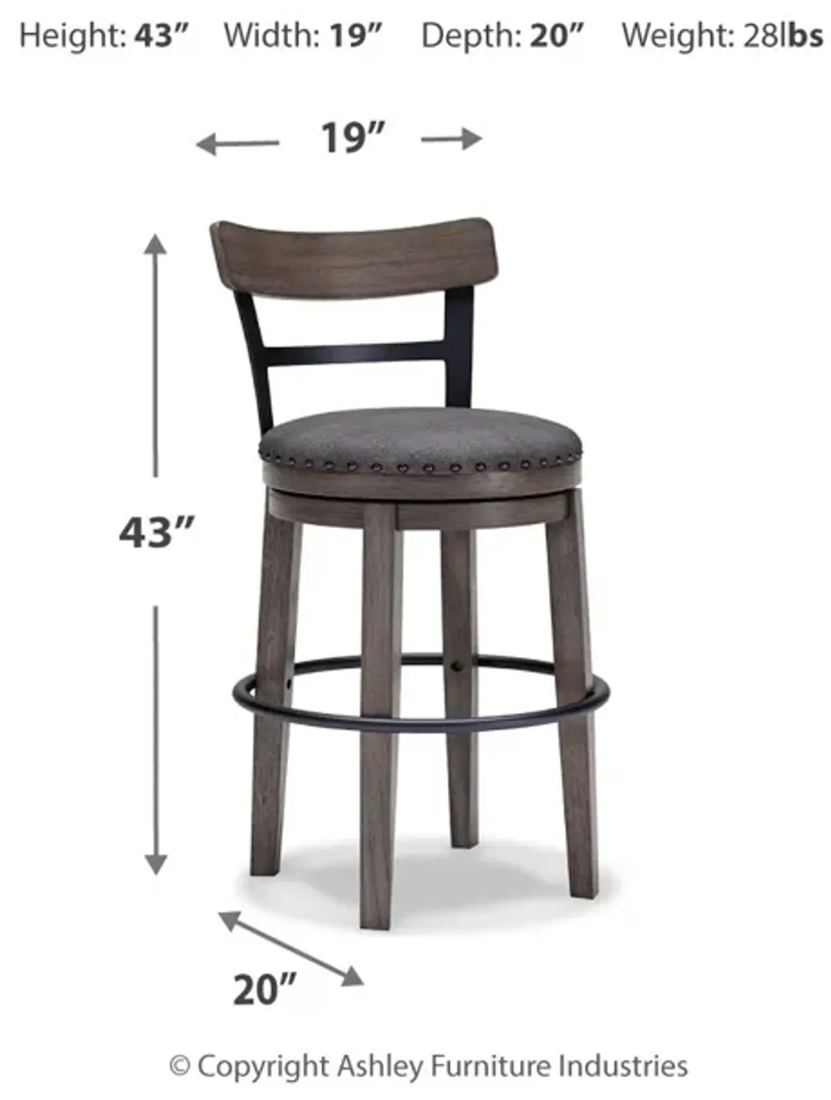 Caitbrook Bar Height Bar Stool