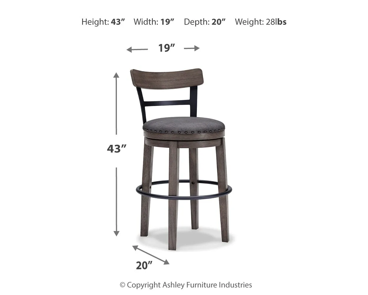 Caitbrook Bar Height Bar Stool