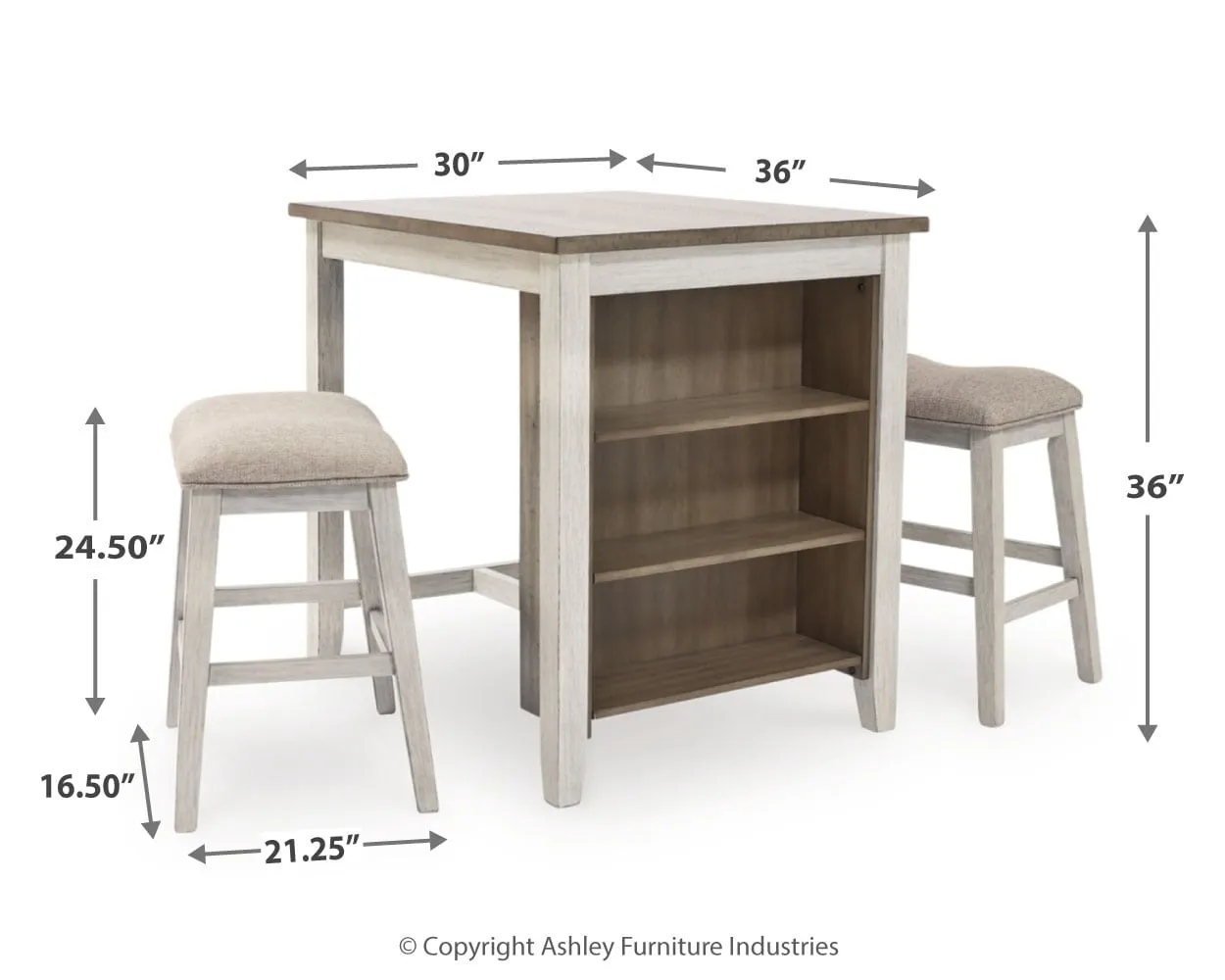 Skempton 3-Pc Counter Height Dining Set