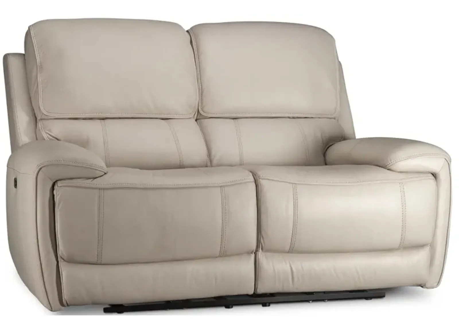 Ember Power Leather Loveseat