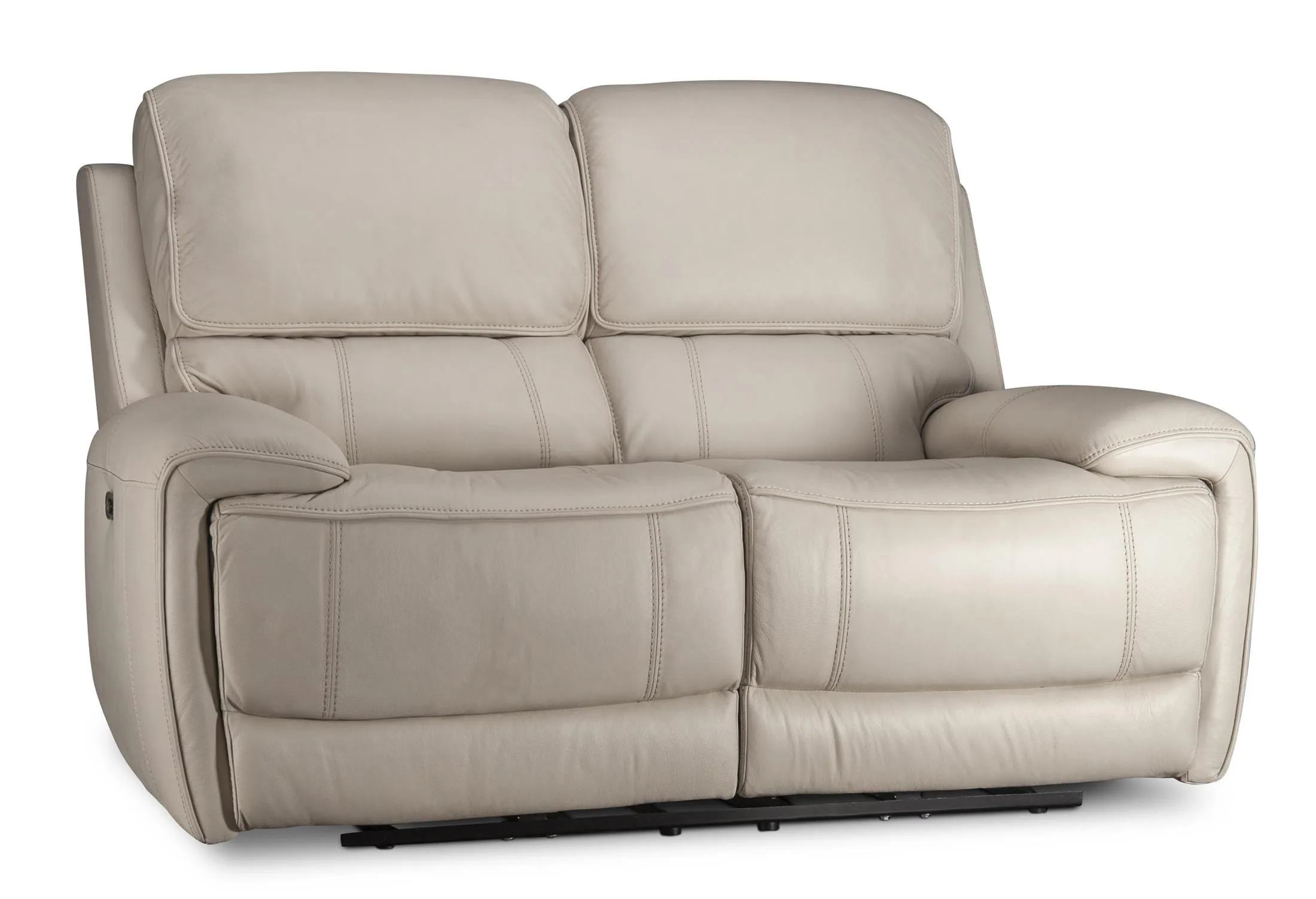 Ember Power Leather Loveseat