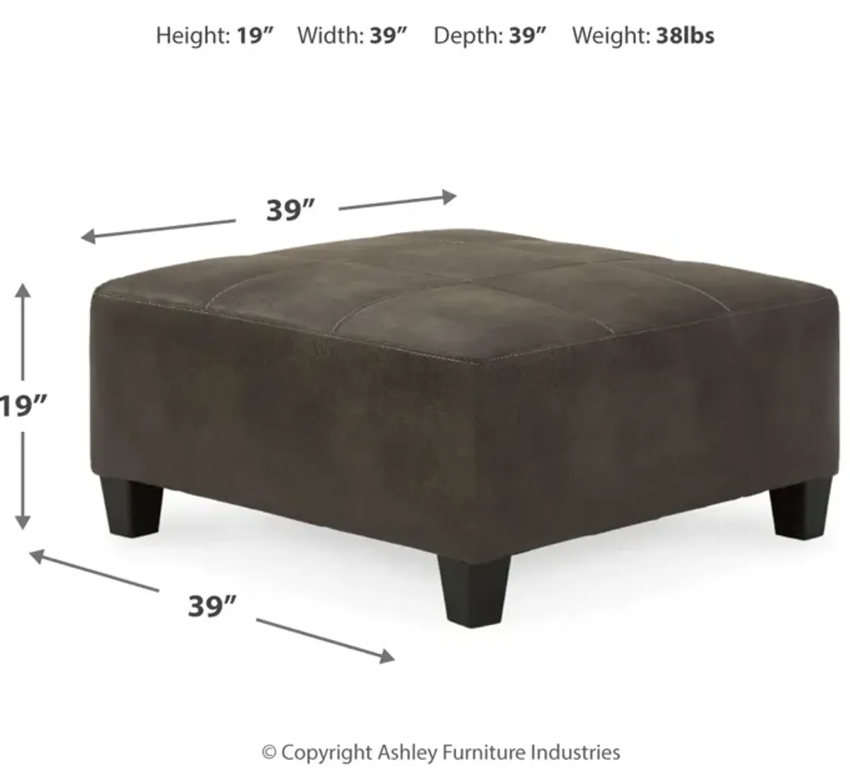 Navi Oversized Accent Ottoman