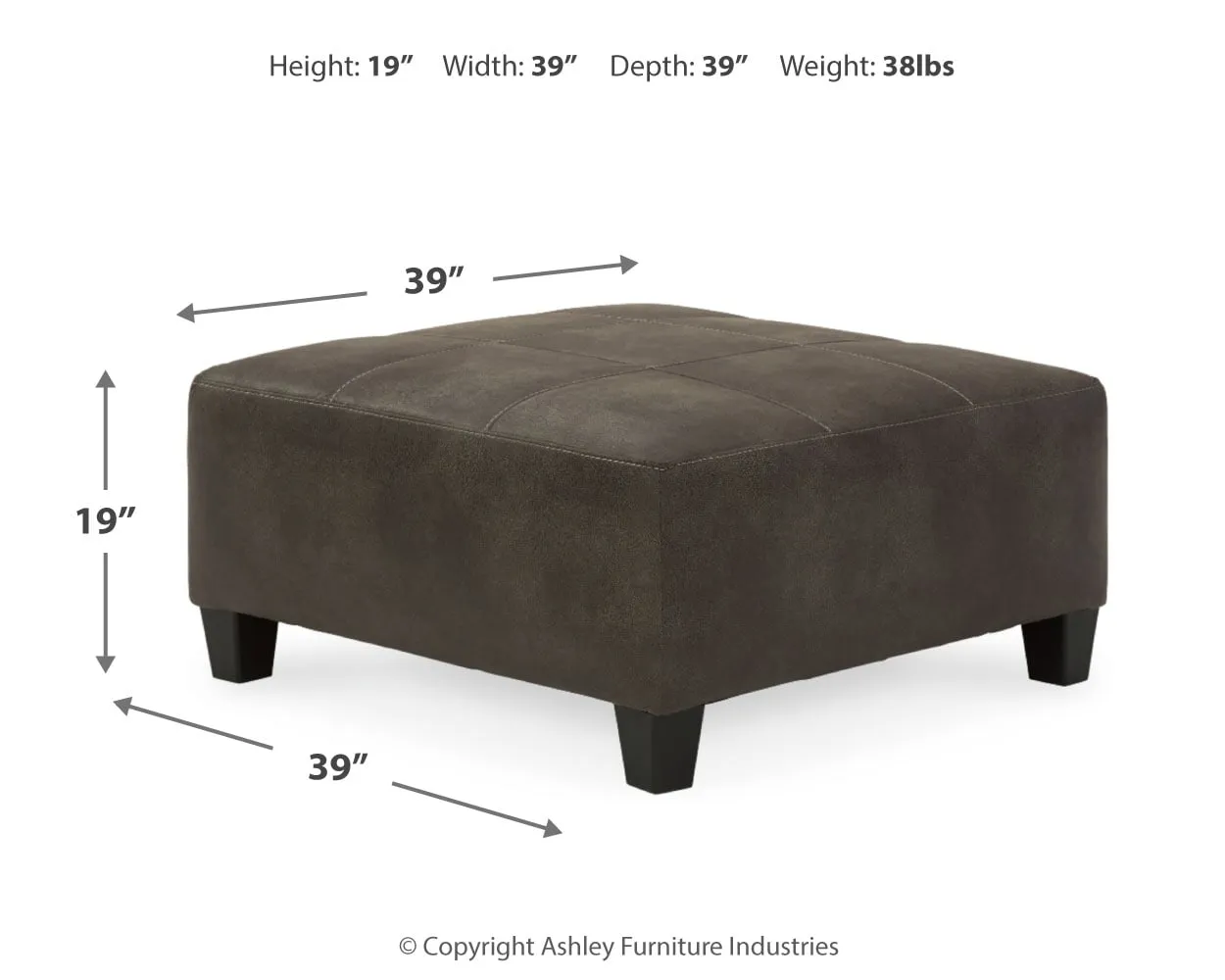 Navi Oversized Accent Ottoman