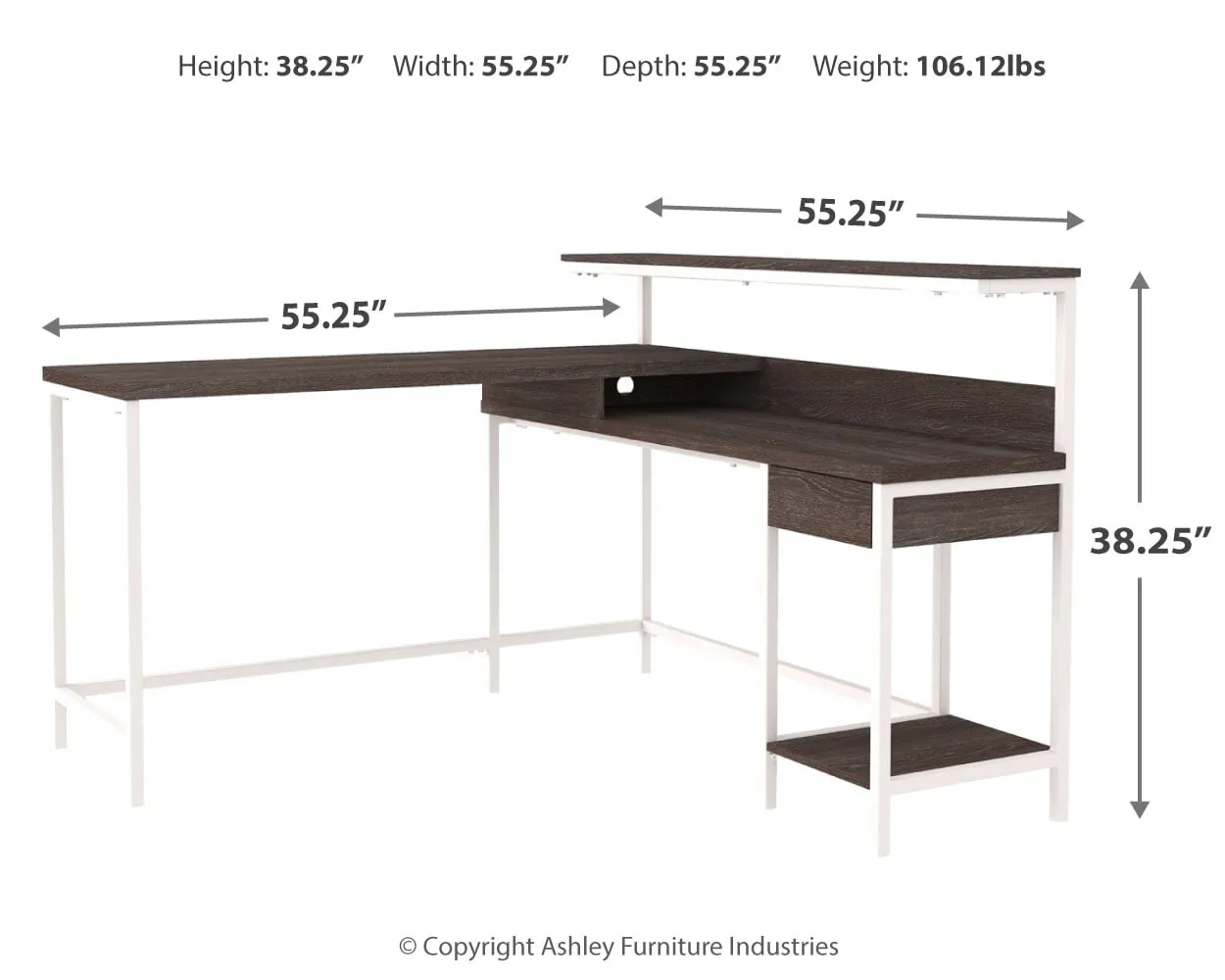 Dorrinson Home Office L-Desk With Storage