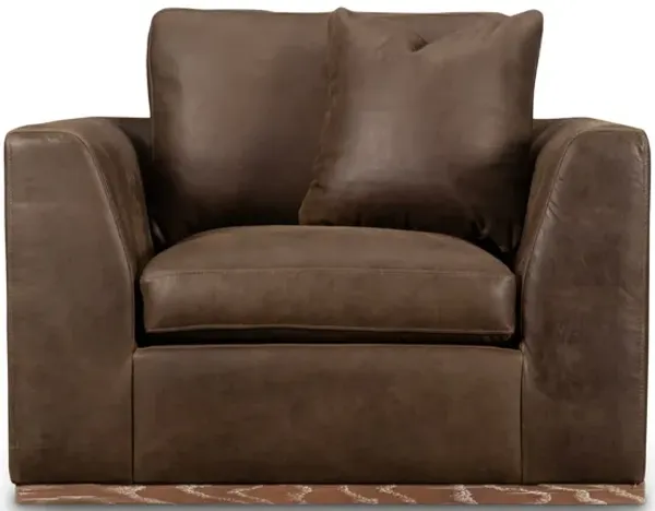 Osmund Leather Swivel Chair