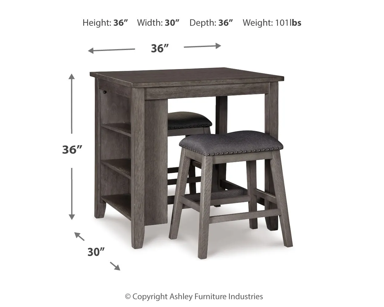 Caitbrook 4-Pc Counter Height Dining Set