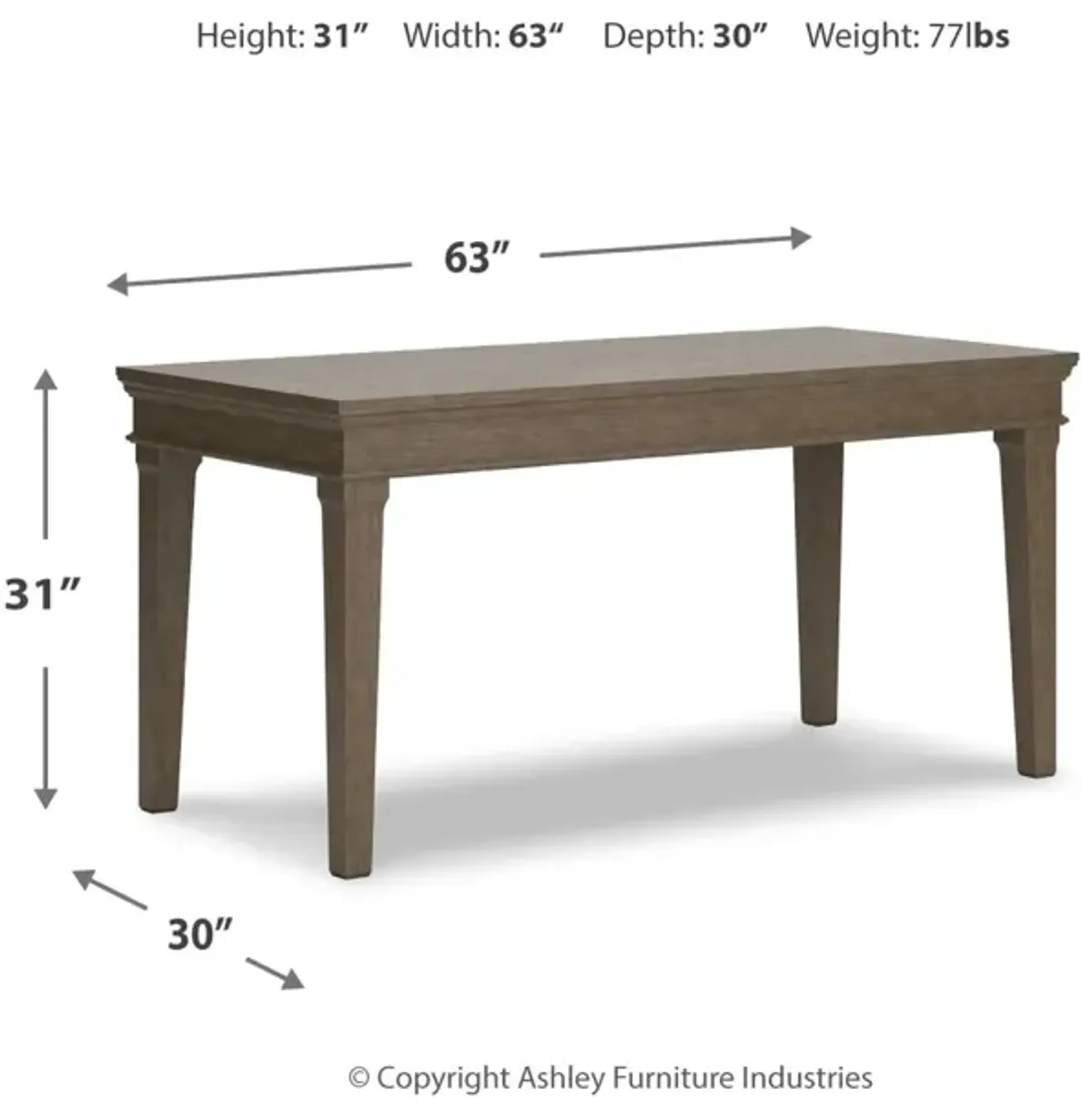 Janismore 63" Home Office Desk