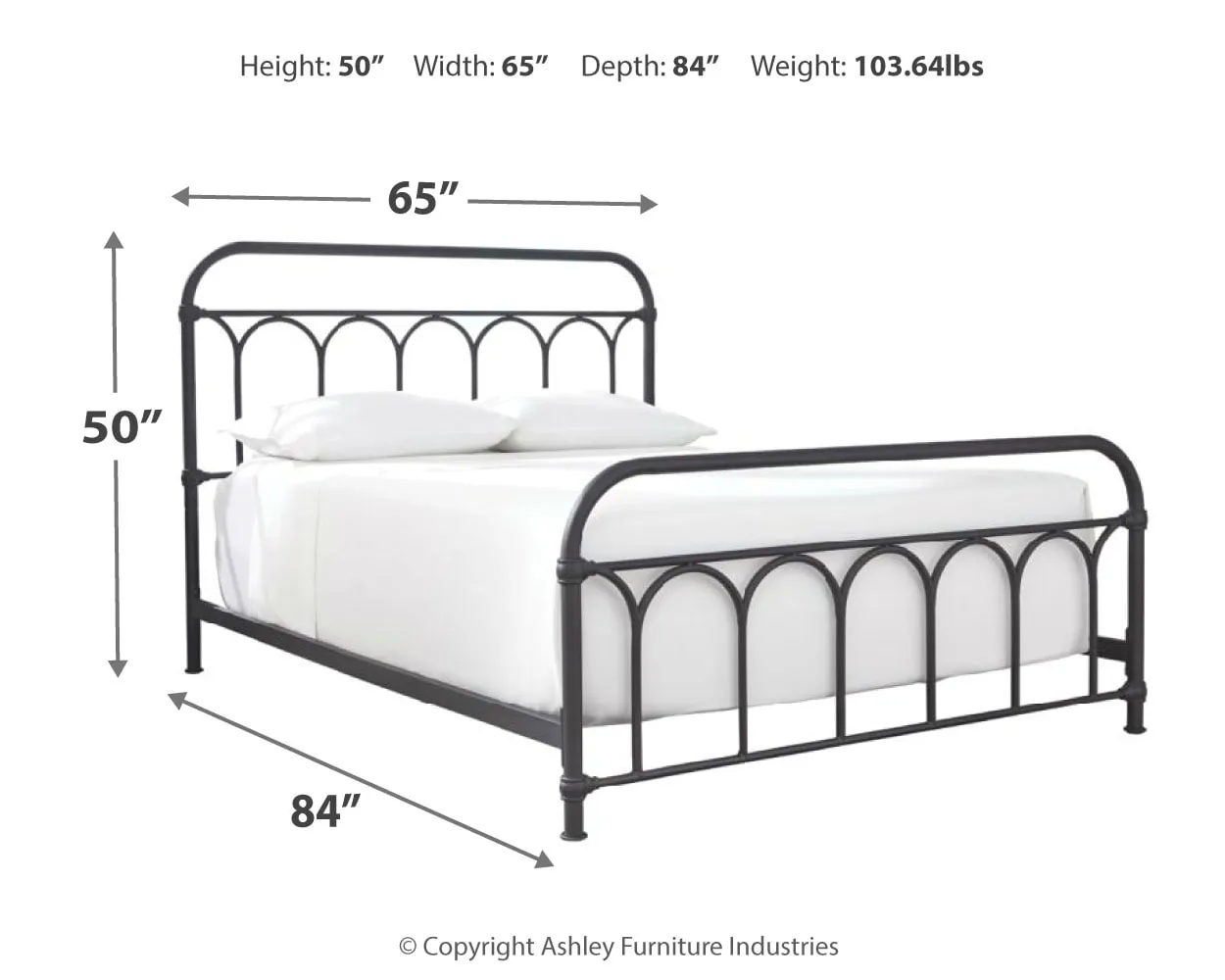 Nashburg Queen Metal Bed