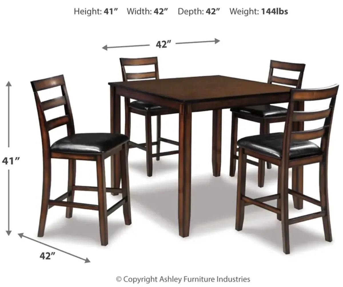 Coviar 5-Pc Counter Height Dining Set