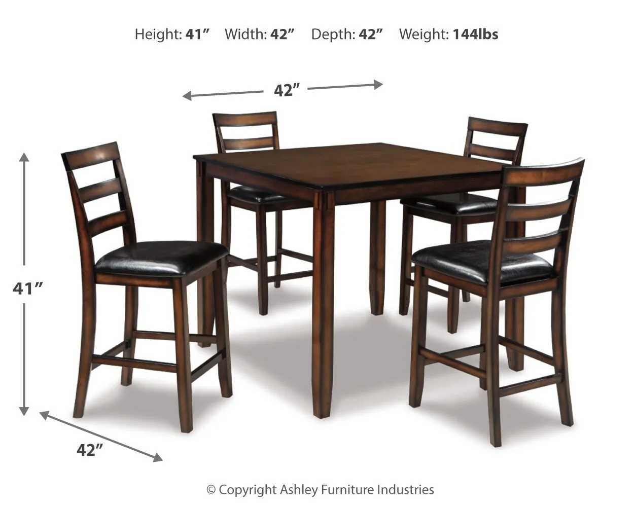 Coviar 5-Pc Counter Height Dining Set