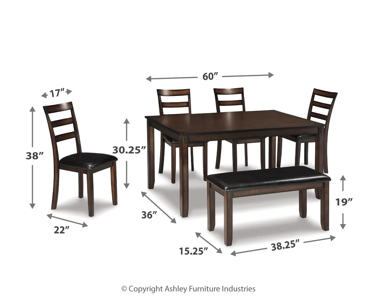 Coviar 6-Pc Dining Set