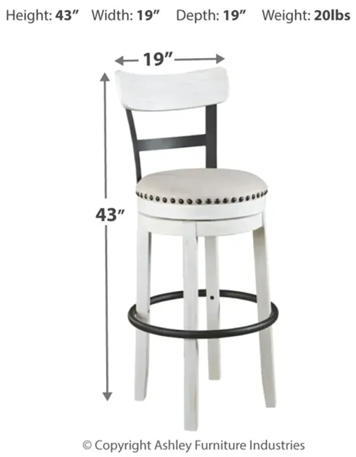 Valebeck Bar Height Bar Stool