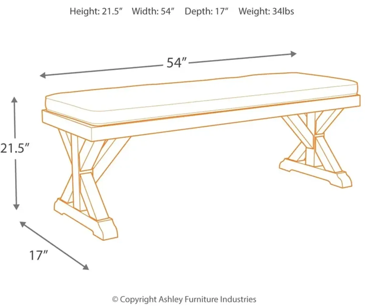 Beachcroft Bench With Cushion