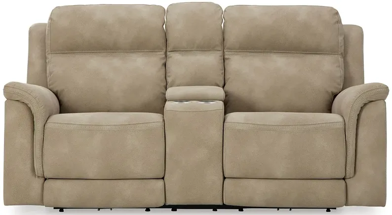 Durapella Power Reclining Console Loveseat