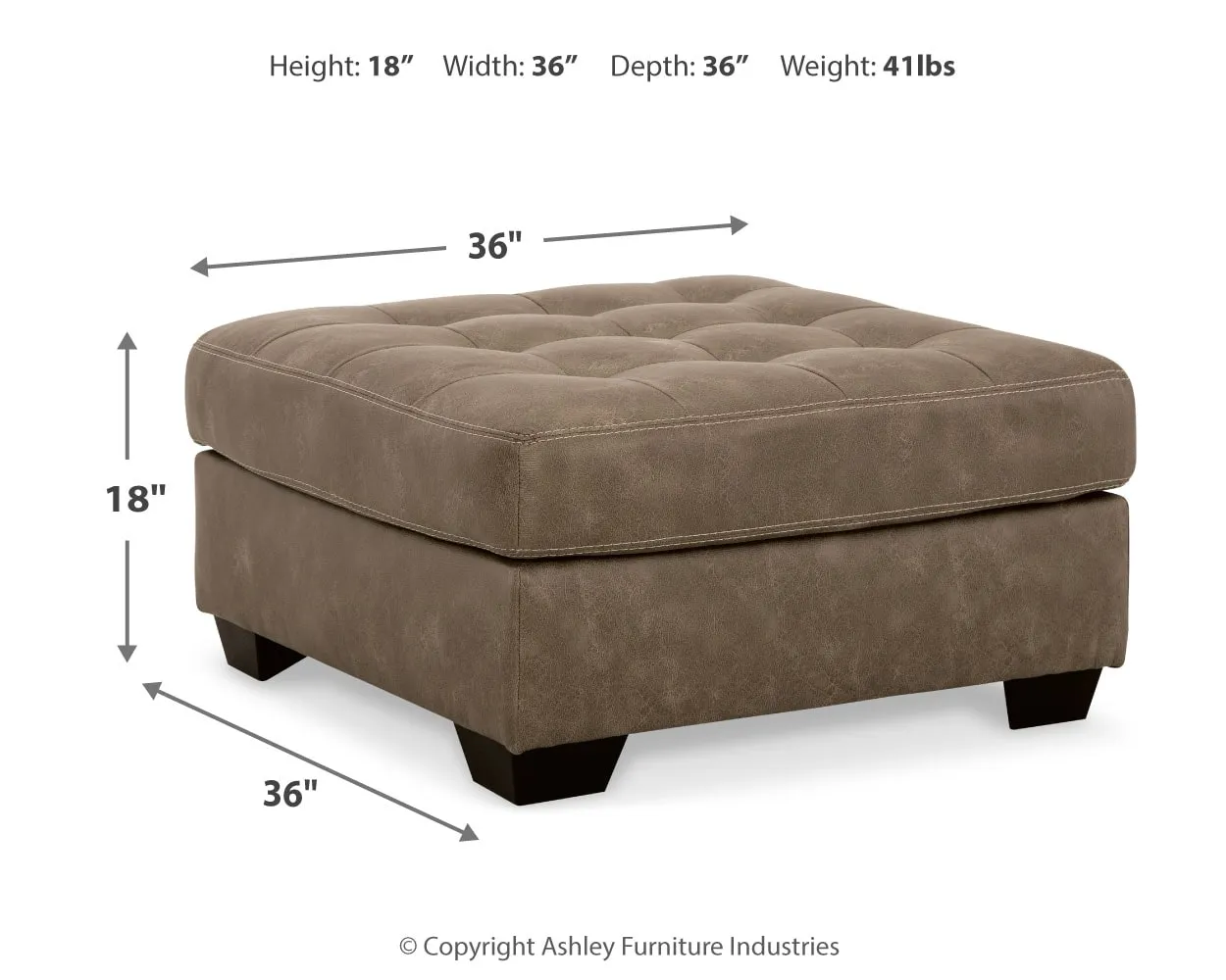 Keskin Oversized Accent Ottoman