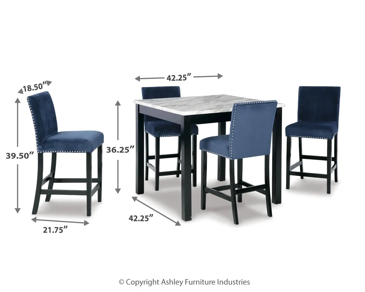 Cranderlyn 5-Pc Counter Height Dining Set