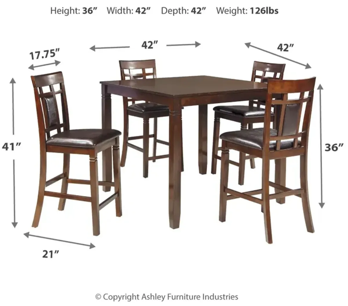 Bennox Counter Height Dining Table And Bar Stools (Set Of 5)