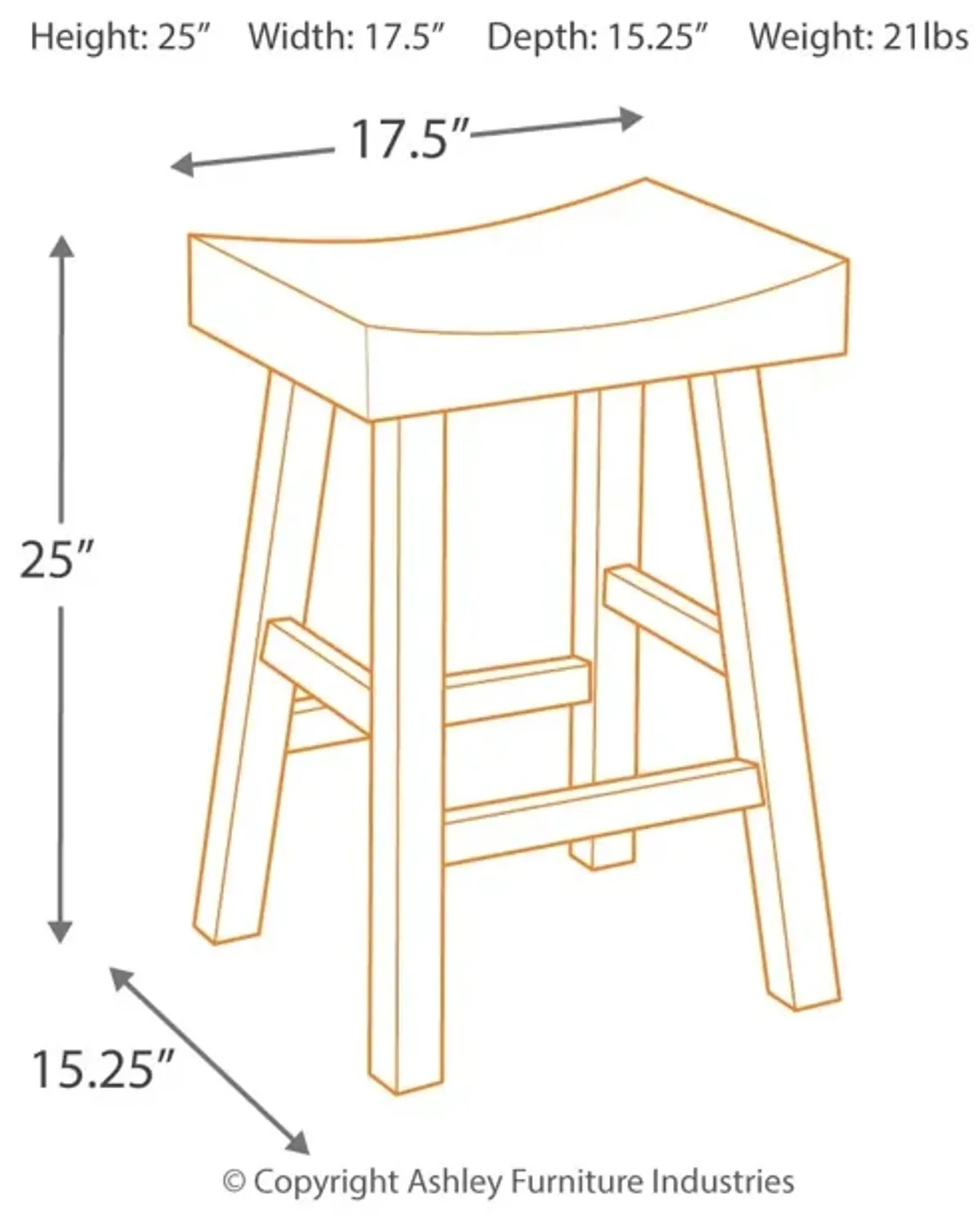 Glosco Counter Height Bar Stool