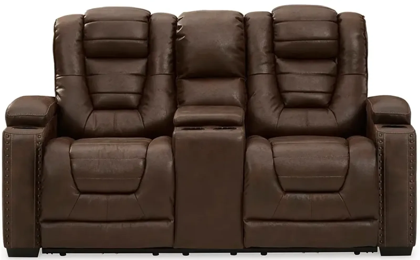 Owner's Box Power Reclining Loveseat With Console