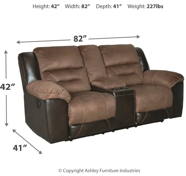 Earhart Reclining Loveseat With Console