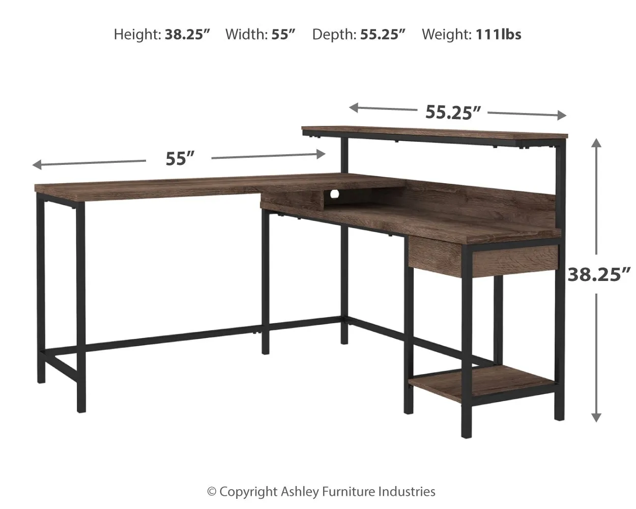 Arlenbry Home Office L-Desk With Storage