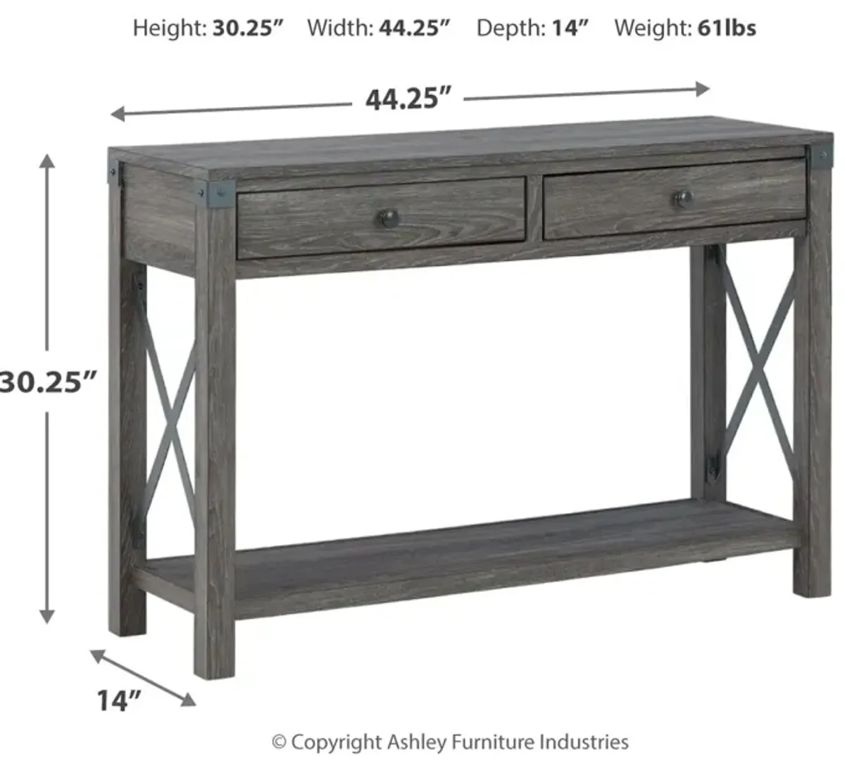 Freedan Sofa Console Table