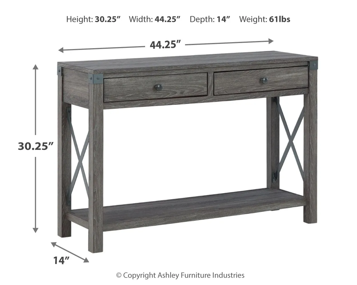 Freedan Sofa Console Table