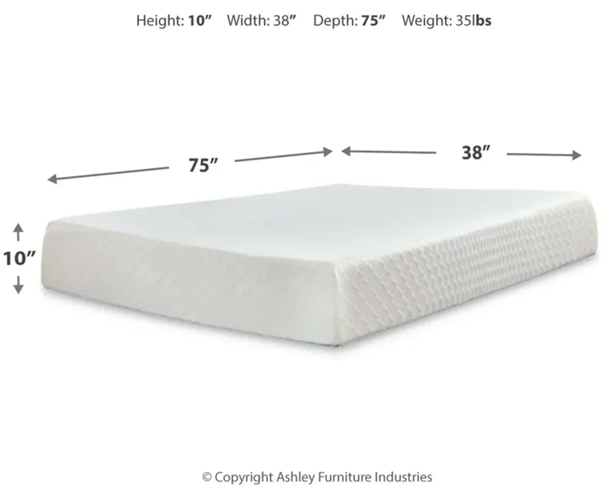 10 " Chime Memory Foam Twin Mattress In A Box