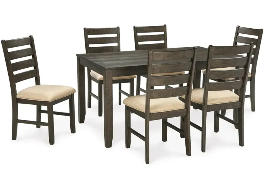 Rokane Dining Table And Chairs (Set Of 7)