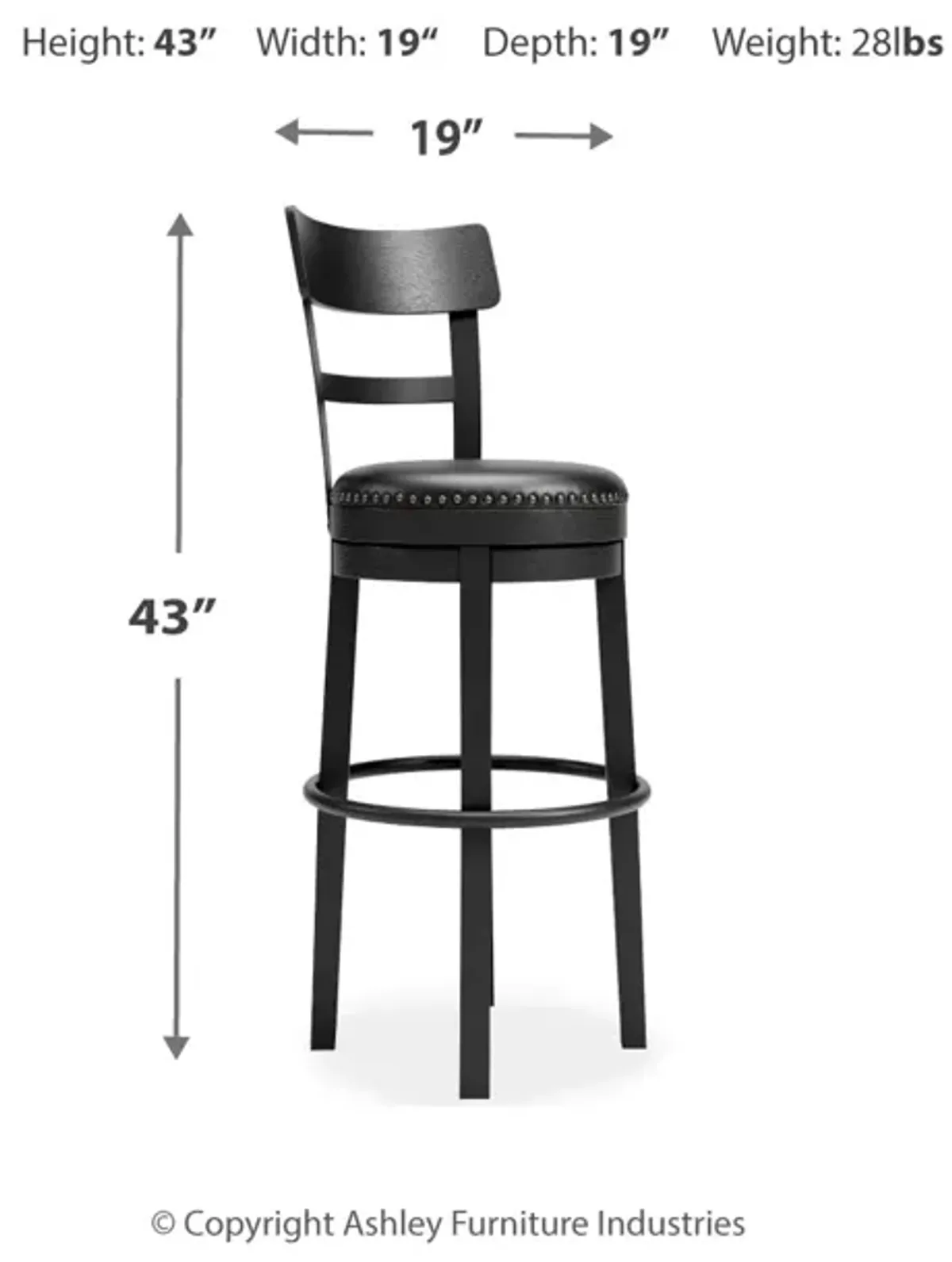 Valebeck Bar Height Bar Stool