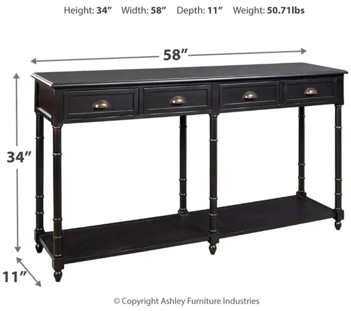 Eirdale Sofa Console Table