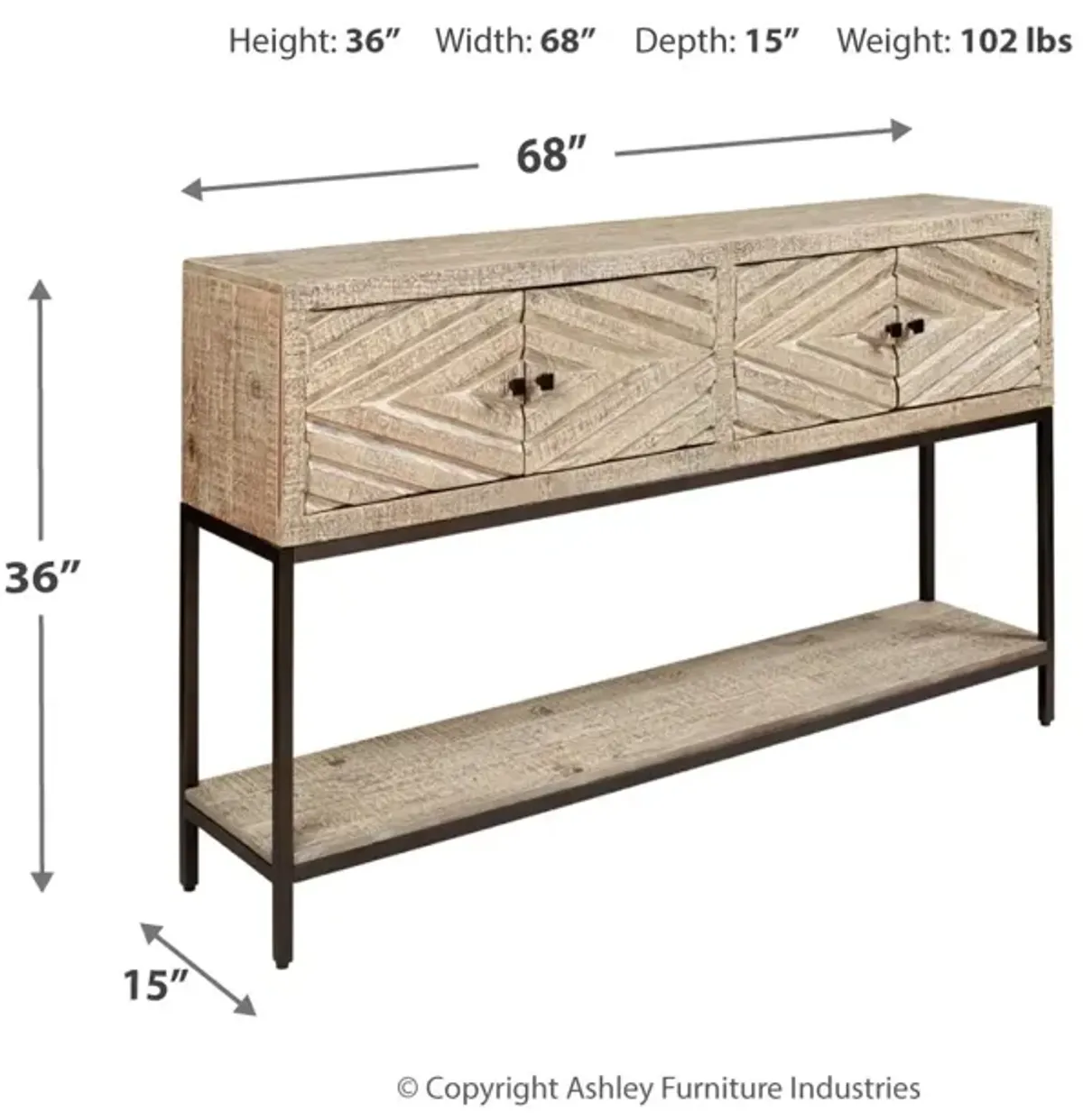 Roanley Sofa Console Table