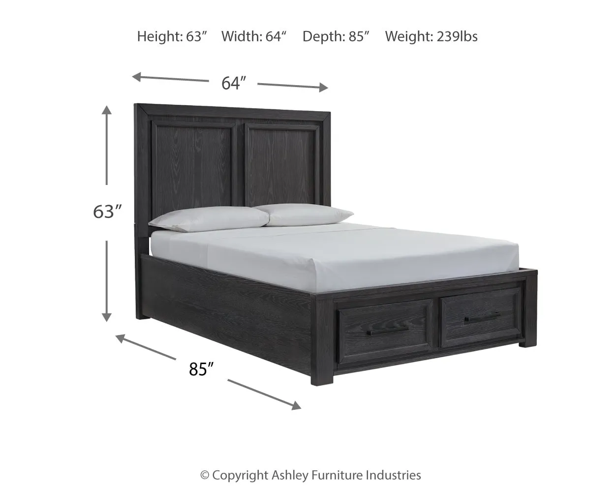 Foyland Queen Panel Storage Bed